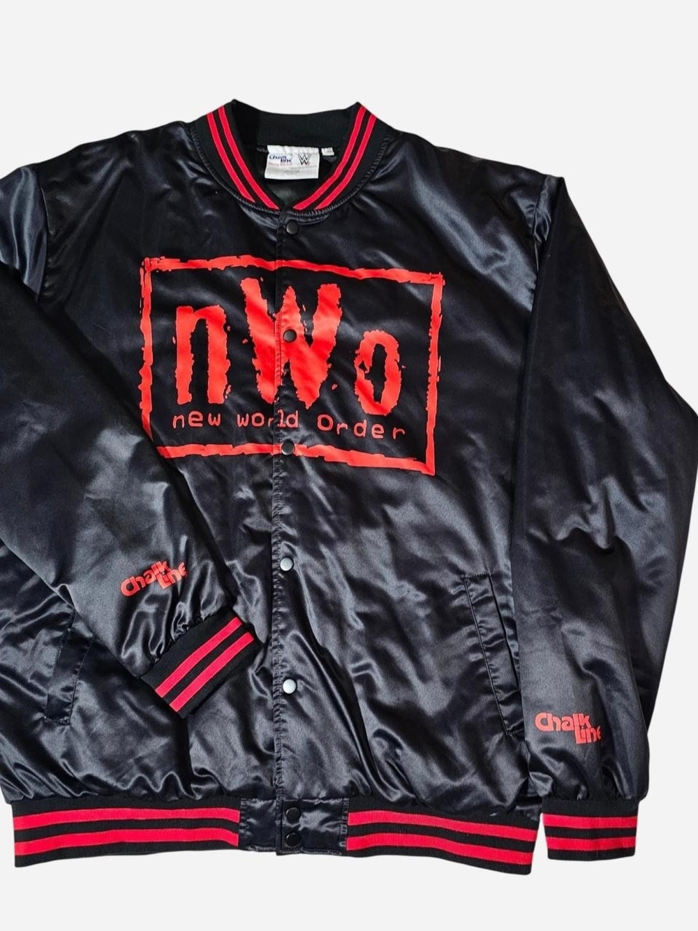 Chalk Line WWE Authentic nWo  Black & Red  Satin Bomber Jacket